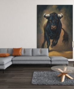 ALIVA 1363 sterke stier canvas schilderij b 1