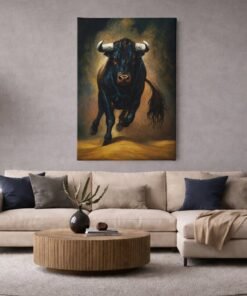 ALIVA 1363 sterke stier canvas schilderij d 1