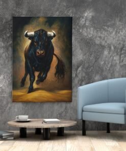 Sterke Stier Canvas Schilderij