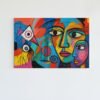 ALIVA 1480 gezichten in kleur canvas schilderij