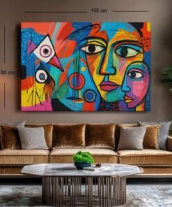 gezichten-in-kleur-canvas-schilderij-d