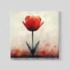 OEFE 1147 vierkant schilderij rode tulp