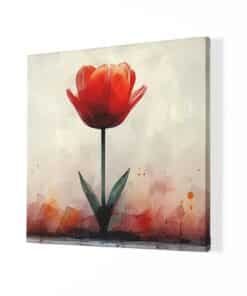 Alternative view of Vierkant Schilderij Rode Tulp
