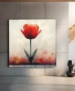 vierkant-schilderij-rode-tulp-c