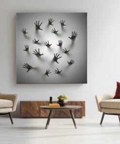 Aanraking van de ziel Vierkant Schilderij - Afbeelding 4