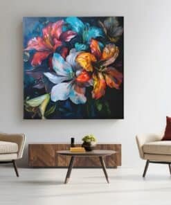 OEFE 1153 bloemenpracht vierkant schilderij d