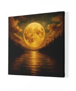 Alternative view of Vierkant Schilderij Volle Maan