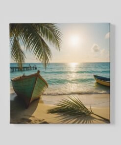 Strand Vierkant Schilderij