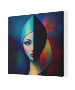 Alternative view of Abstract Portret Vierkant Schilderij