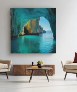 Blauwe Grot Vierkant Schilderij - Afbeelding 5