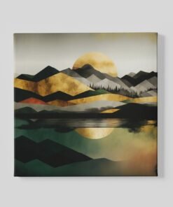 Abstract Landschap Vierkant Schilderij