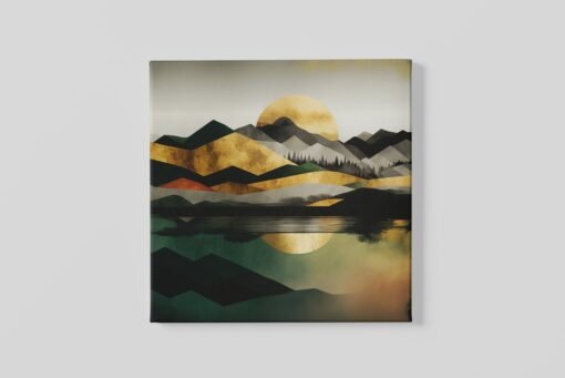 Abstract Landschap Vierkant Schilderij