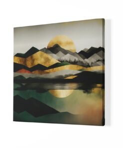 Alternative view of Abstract Landschap Vierkant Schilderij