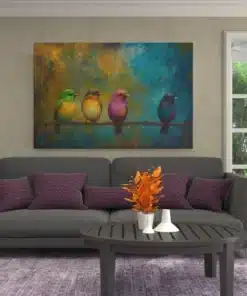 vogels-op-een-rij-canvas-schilderij-b