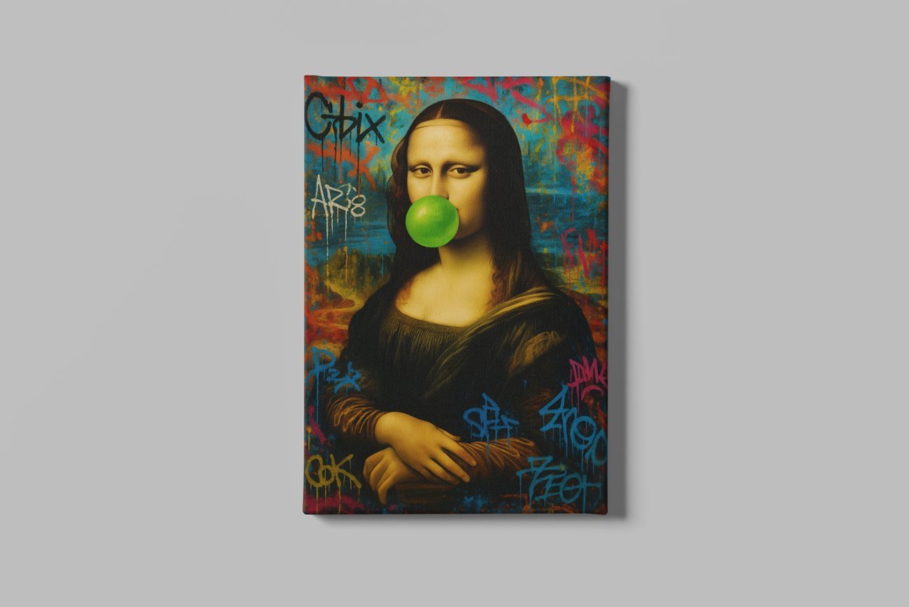 Mona Lisa Street Art Canvas Schilderij