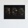 ALIVA 1506 canvas schilderij leeuw adelaar wolf