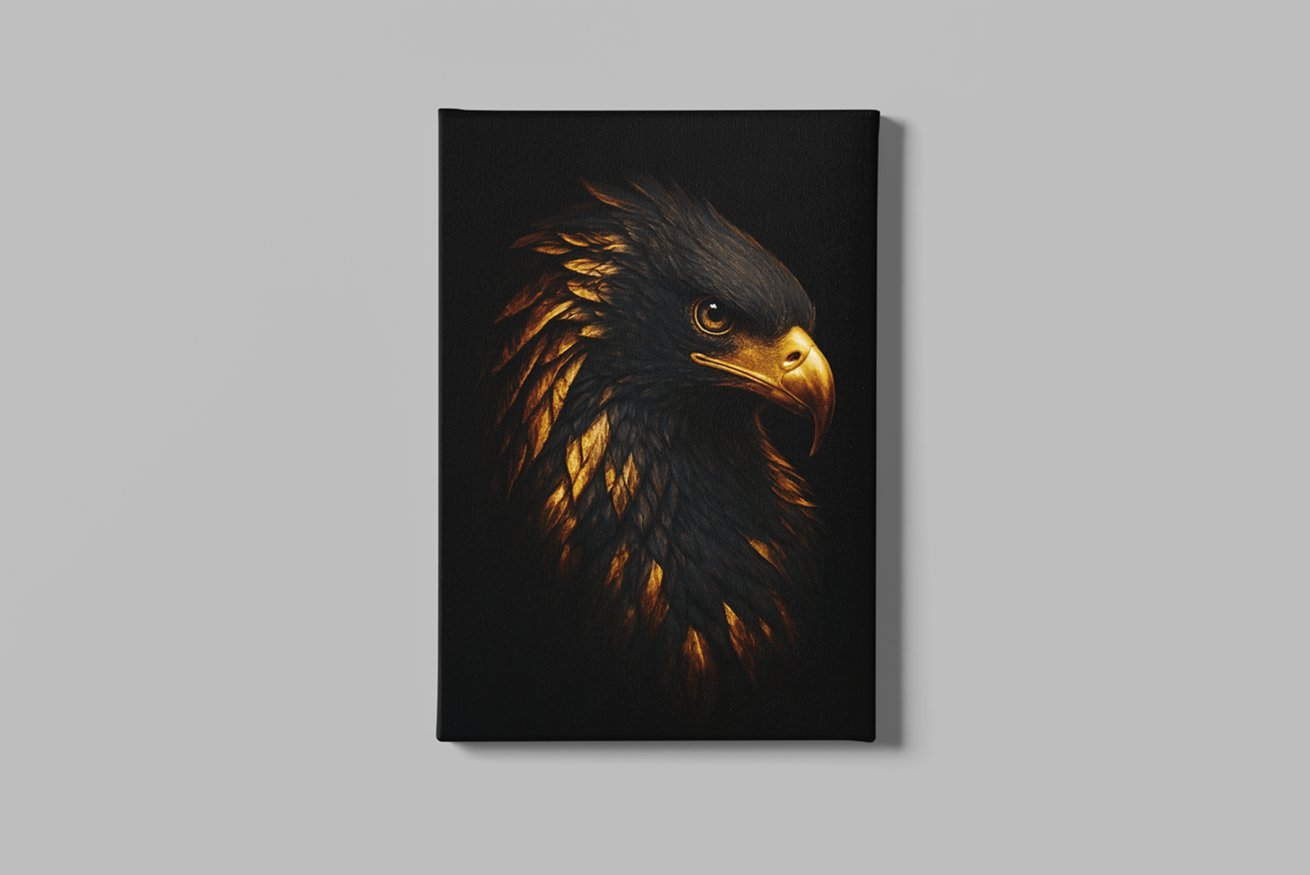 Gouden Adelaar Canvas Schilderij