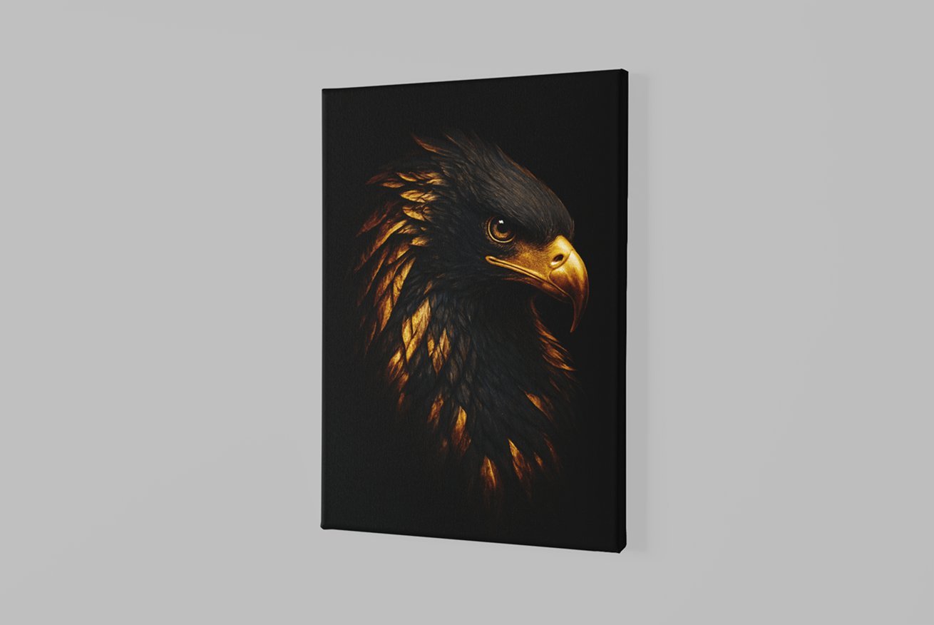 Gouden Adelaar Canvas Schilderij - Afbeelding 2