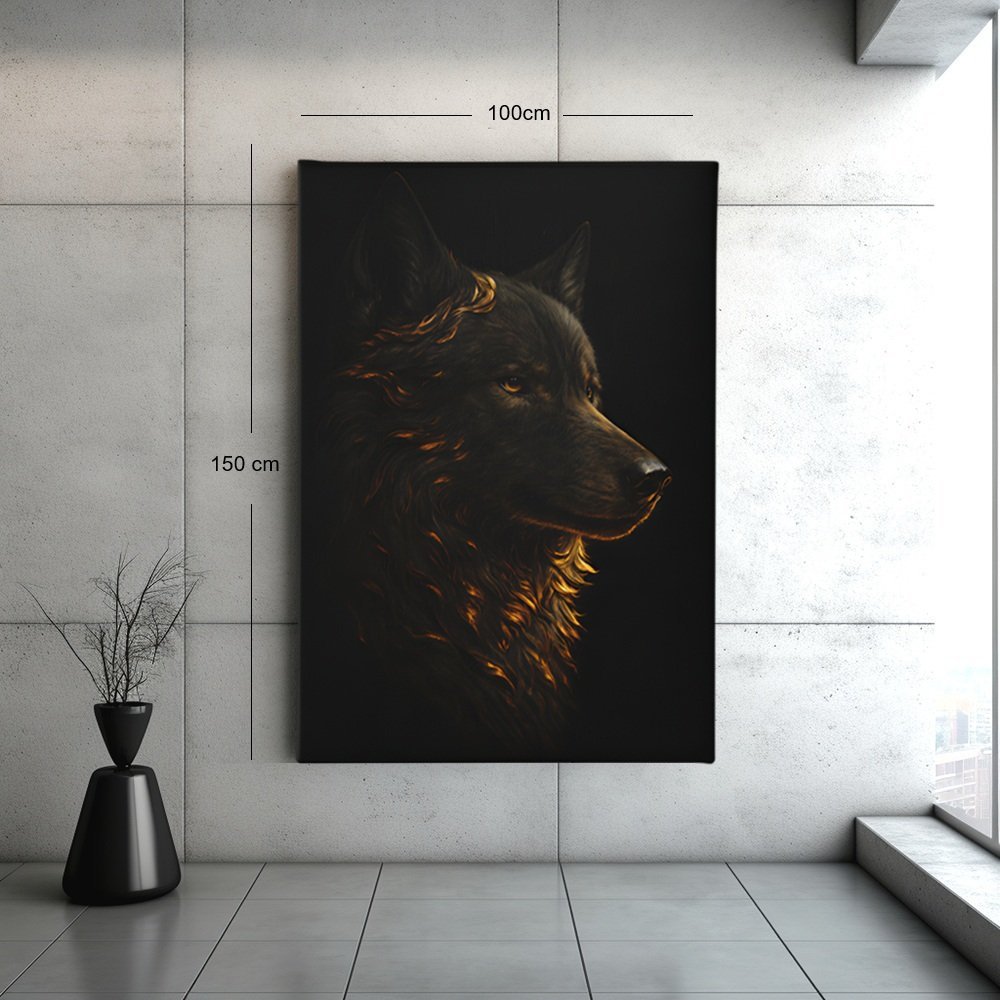 gouden-wolf-canvas-schilderij-c