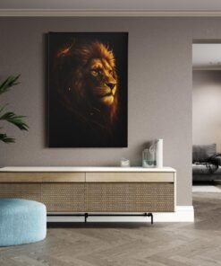 ALIVA 1509 gouden leeuw canvas schilderij c