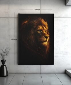 gouden-leeuw-canvas-schilderij-d