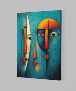 ALIVA 1512 twee gezichten canvas schilderij a