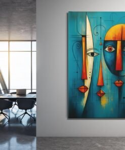ALIVA 1512 twee gezichten canvas schilderij b