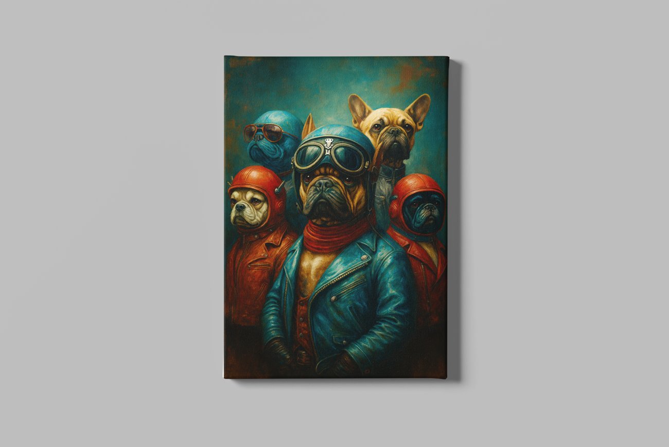 Stoere honden Canvas Schilderij