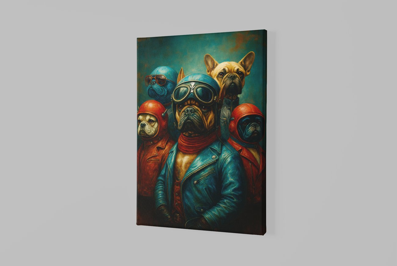 Stoere honden Canvas Schilderij - Afbeelding 2