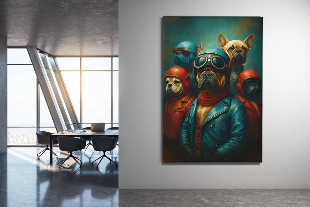 Stoere honden Canvas Schilderij - Afbeelding 4
