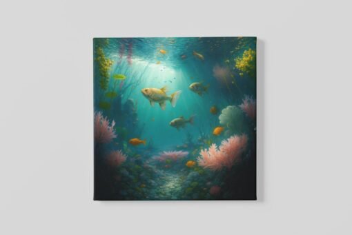 Kleuren van de Zee Vierkant Schilderij