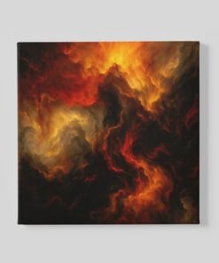 Lava Storm Vierkant Canvas Schilderij
