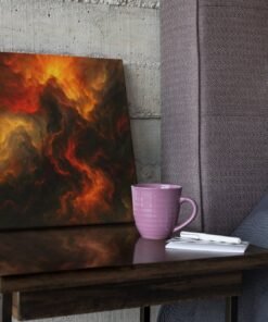 OEFE 1307 lava storm vierkant canvas schilderij b