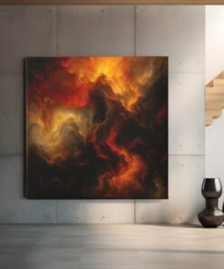 OEFE 1307 lava storm vierkant canvas schilderij c