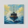 OEFE 1309 vierkant canvas schilderij stoere zeeschip