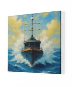 Alternative view of Stoere zeeschip  Vierkant Canvas Schilderij