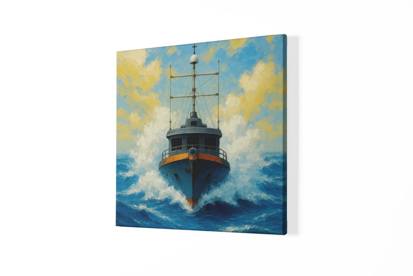Stoere zeeschip Vierkant Canvas Schilderij - Afbeelding 2