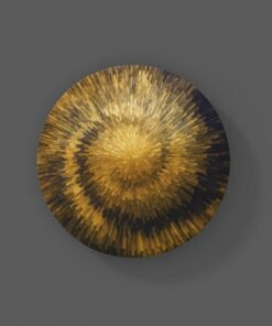 Alternative view of Gouden Explosie Muurcirkel Print op Dibond