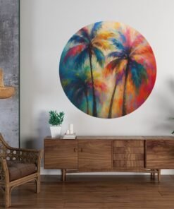 SOLIVA 1111 kleurrijke palmbomen rond schilderij e