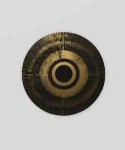 Gouden Eclipse Muurcirkel op Dibond