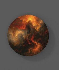 Alternative view of Lava Stroom Abstract Muurcirkel op Dibond