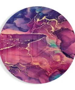 Rond Schilderij Roze Marmer Effect
