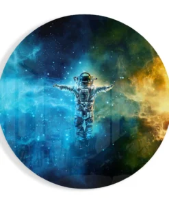 Astronaut Rond Schilderij