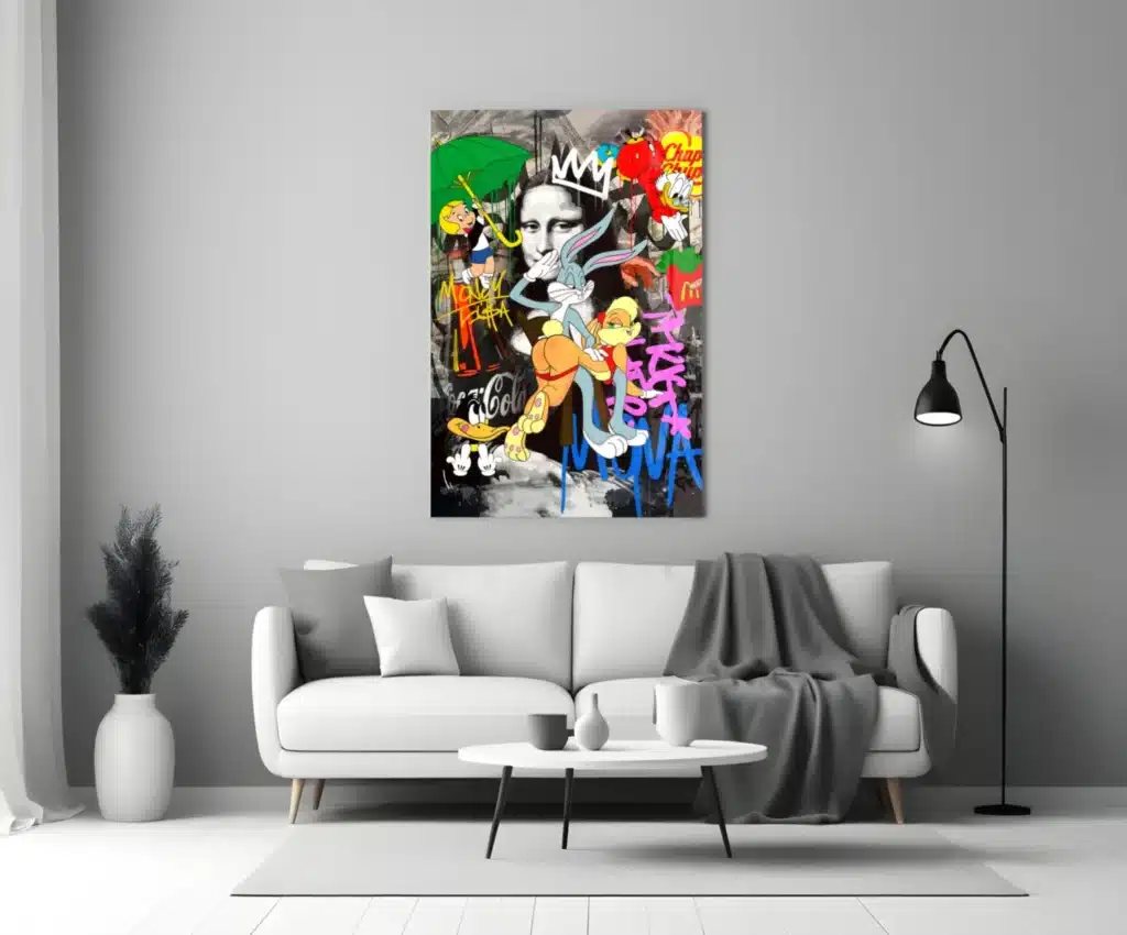 glasschilderij-mona-lisa-pop-art