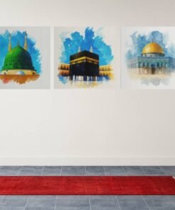 Canvas Schilderij Islamitische Steden  Mekka Medina en Al-Aqsa
