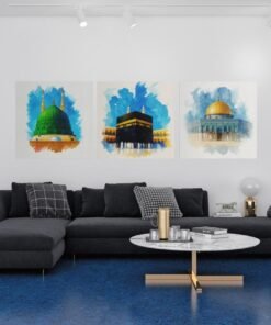 canvas schilderij islamitische steden mekka medina en al aqsa b