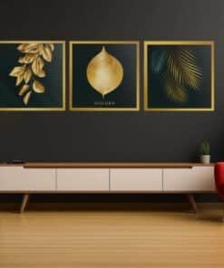 OLIVA 1037 drieluik schilderij gouden bladeren e