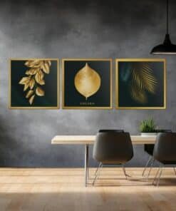 OLIVA 1037 drieluik schilderij gouden bladeren f
