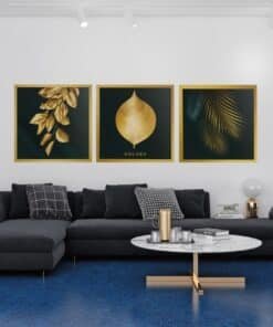 OLIVA 1037 drieluik schilderij gouden bladeren t