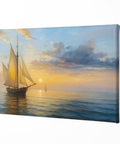 ALIVA 1524 zeilschip op zee canvas schilderij a